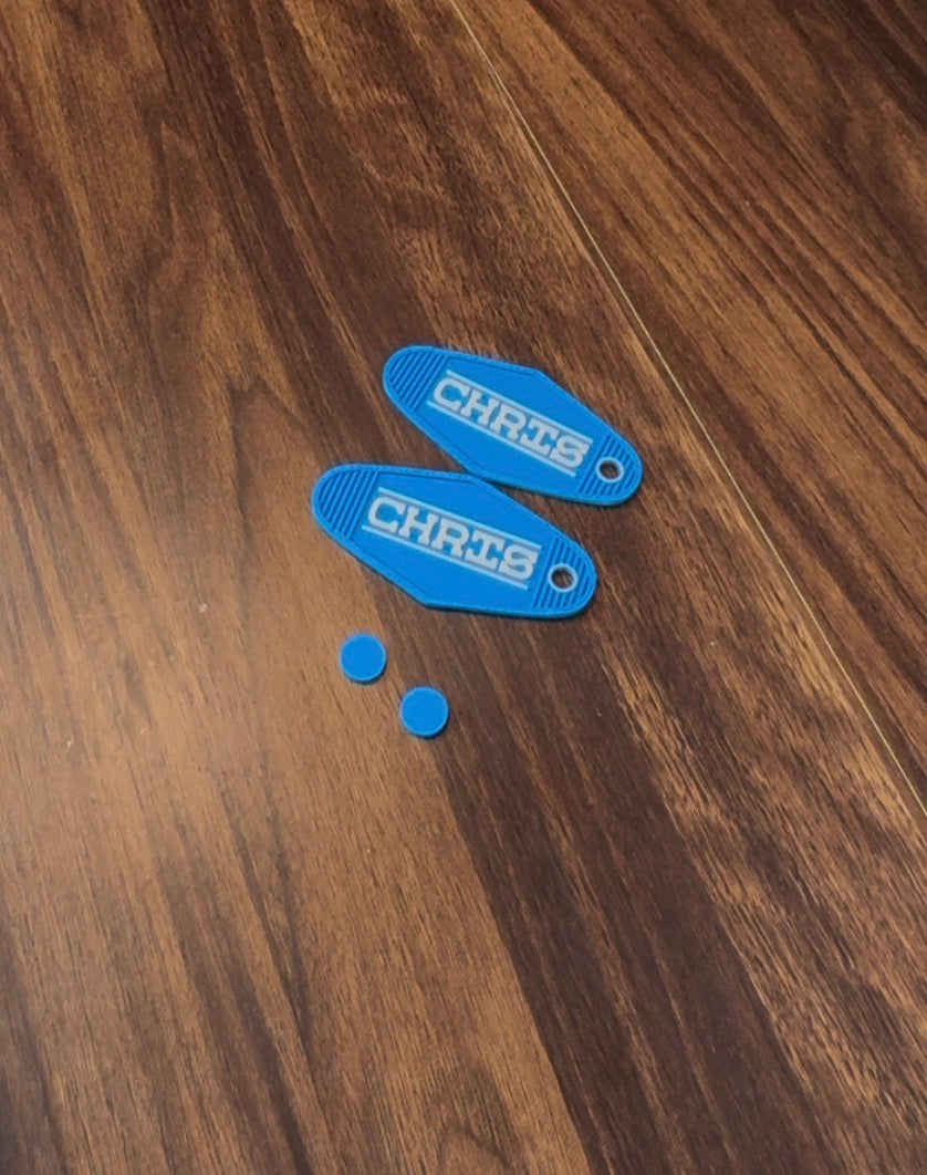 Retro Motel Keychain NFC Tag Holder