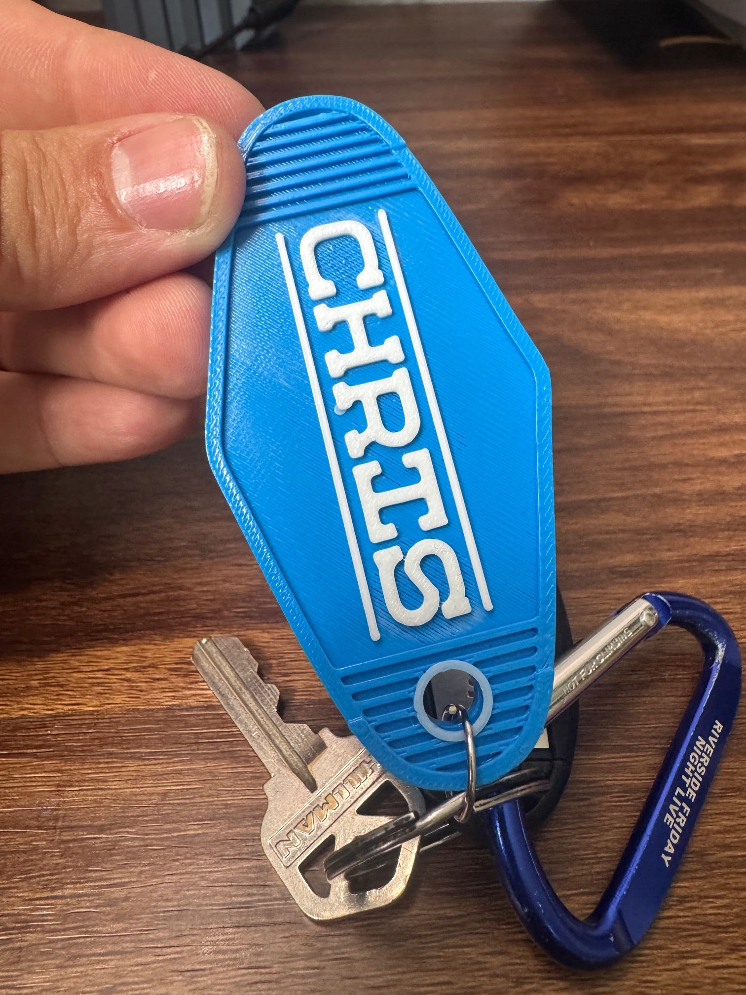 Retro Motel Keychain NFC Tag Holder