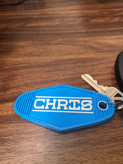 Retro Motel Keychain NFC Tag Holder